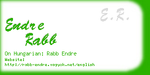 endre rabb business card